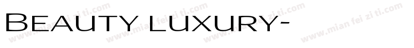 Beauty luxury字体转换
